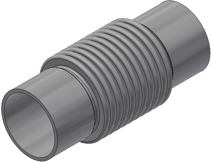 Universalkompensator - UN  40/16/a 30/R/R - Nennlänge = 170mm