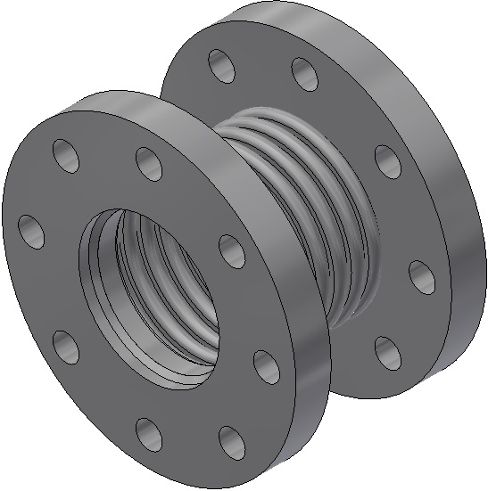 Axialkompensator - AN 100/ 16/a 39/F/F - Nennlänge = 260mm